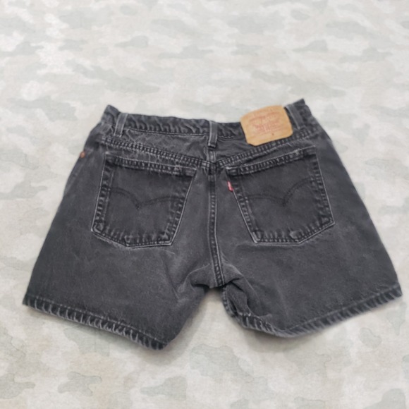 Vintage Levis Shorts Womens 10 Black Pockets Denim Jorts - Picture 10 of 11